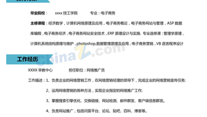 网络推广员简历-网友赵德柱的博客