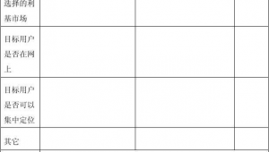 实训网络推广产品目标市场选择