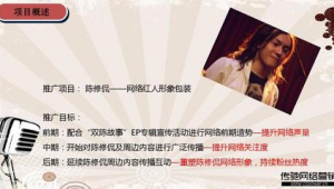 网络红人包装推广方案